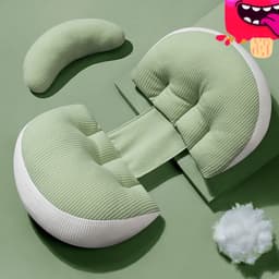 Thumbnail Gối bà bầu cánh tiên cao cấp Kidsworld giảm tối đa đau lưng,tặng kèm gối phụ,hỗ trợ mẹ& bé ngủ ngon 1