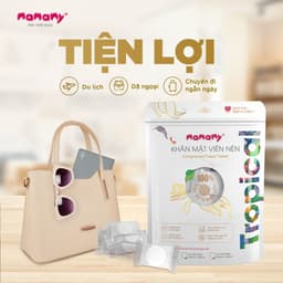 Thumbnail Khăn tắm Mamamy Tropical cao cấp, khăn nén du lịch tiện lợi sợi vải thuần tự nhiên và rayon 4