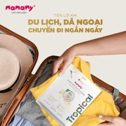 Thumbnail Khăn mặt nén, khăn tắm du lịch Mamamy Tropical dùng một lần tiện lợi chất liệu 100% sợi tư nhiên và rayon 3