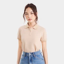 Thumbnail Áo thun polo nữ MARC FASHION trơn cơ bản basic vải mềm mịn mát CBMH091822 3