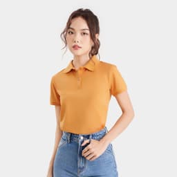 Thumbnail Áo thun polo nữ MARC FASHION trơn cơ bản basic vải mềm mịn mát CBMH091822 4
