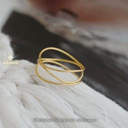 Thumbnail Nhẫn nữ titan Eleanor Accessories kiểu dáng đơn giản nhiều tầng nhẫn trơn phụ kiện trang sức 7434 1