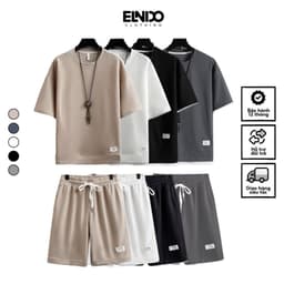 Thumbnail Bộ thể thao nam cộc tay thoáng mát năng động phong cách nam tính trẻ trung ELNIDO ED02 3