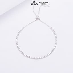 Thumbnail Lắc tay bạc HELINO đính đá dải cao cấp chốt dây rút cá tính trang sức nữ cao cấp V16 1