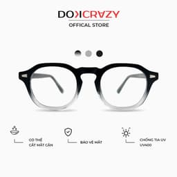 Thumbnail Gọng kính cận tròn nam nữ DOKCRAZY ILA Cao Cấp, Dáng Retro Âu Mỹ, Chống ánh sáng xanh, tia UV400 1