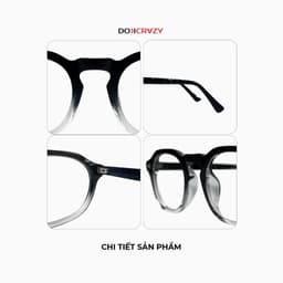 Thumbnail Gọng kính cận tròn nam nữ DOKCRAZY ILA Cao Cấp, Dáng Retro Âu Mỹ, Chống ánh sáng xanh, tia UV400 3