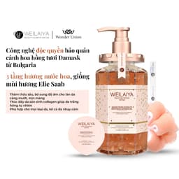 Thumbnail Sữa tắm trắng da cánh hoa hồng Damask Weilaiya hương nước hoa, trắng da toàn thân 450ml 1