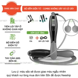Thumbnail Dây Nhảy Không Dây Đếm Số Vòng, Dây Tập Thể Dục Giảm Cân Tại Nhà Bóng Nhựa To 4 Chế Độ Luyện Tập 1