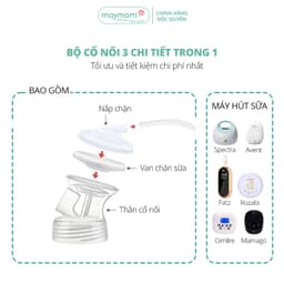 Thumbnail Cổ Nối Máy Hút Sữa Cổ Rộng 3 Chi Tiết Thương Hiệu Maymom, Tương Thích Máy Spectra, Avent, Fazt, Rozabi 4