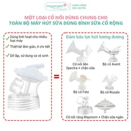 Thumbnail Cổ Nối Máy Hút Sữa Cổ Rộng 3 Chi Tiết Thương Hiệu Maymom, Tương Thích Máy Spectra, Avent, Fazt, Rozabi 3