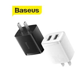 Thumbnail Củ sạc nhanh BASEUS Compact 2 cổng USB sạc nhanh 2.1A/10.5W, trang bị chip sạc thông minh, tiện lợi (ĐEN) 2