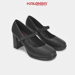 Thumbnail Kaleea - Giày Sandal Nữ Gót Trụ Thiết Kế Quai Ngang Cao Gót Đế Cao 8p Đi Êm Chân Tôn Dáng - H23 4