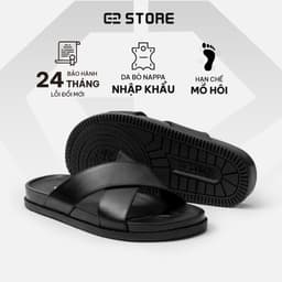 Thumbnail Dép quai chéo nam  G2.STORE Ares đi biển màu đen thời trang bằng da cao cấp 1
