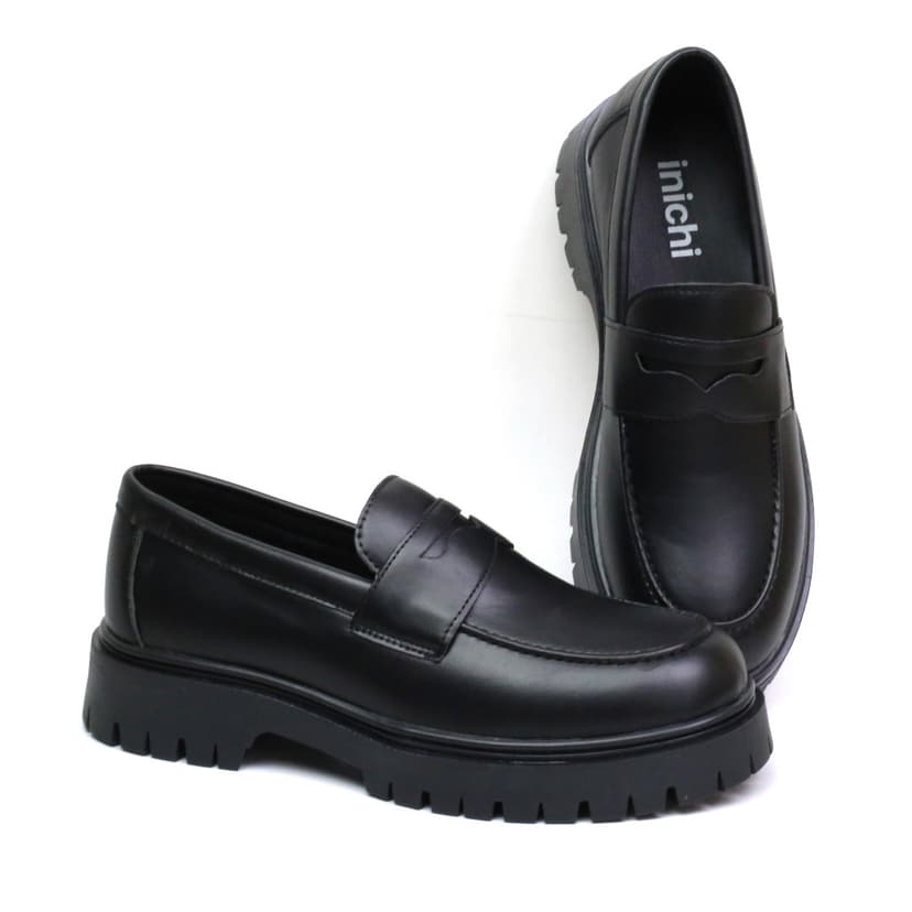 Ảnh Giày da chunky loafer công sở thời trang INICHI G1229 da lì đế chunky thời trang 1