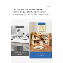 Thumbnail Kệ sách để bàn gỗ mdf phủ melamin chống xước thương hiệu IGA - GA37 2