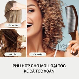 Thumbnail Lược gỗ chải tóc Vườn Thảo Mộc chống tĩnh điện gỡ rối tóc chất liệu gỗ cao cấp 1