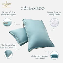 Thumbnail Gối Ngủ Bông Lông Vũ Bamboo Lasante Cao Cấp Êm Ái, Thư Giãn Giúp Ngủ Ngon 2