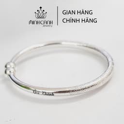Thumbnail Kiềng Bạc Ta Chạm Rồng Điều Chỉnh Được Size, Khắc Tên Cho Bé Yêu Minh Canh Jewelry 1
