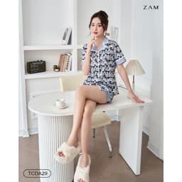 Thumbnail BỘ MẶC NHÀ SHE BY ZAM - TCDA29 - BỘ NGẮN TAY QUẦN ĐÙI MICKEY XÁM 2