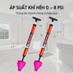 Thumbnail Cây bơm thụt ,cây thông bồn cầu bằng khí nén áp lực cao, thông tắc bồn cầu thoát nước sàn 2