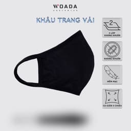 Thumbnail Khẩu Trang Vải Chất Liệu Polyamide Cao Cấp Thoáng Khí Thương Hiệu WOADA LKKT02 3