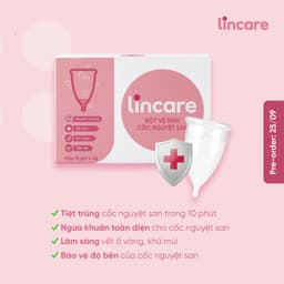 Thumbnail Combo Cốc nguyệt san Lincup kèm 1 hộp bột tiệt trùng vệ sinh cốc (12 gói x 2g) 2