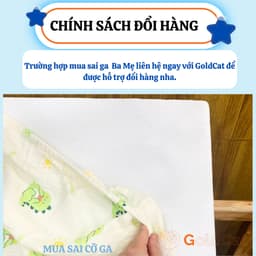 Thumbnail Ga Cũi Cho Bé GOLDCAT Chất Liệu Muslin 100% Cotton Cao Cấp Mềm Mát, Viền Chun Ôm Đệm, Kích Thước Đa Dạng 4