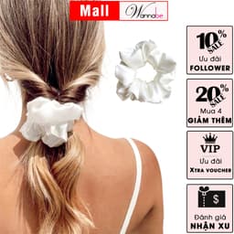 Thumbnail Dây buộc tóc lụa WANNABE cột tóc satin scrunchies thời trang làm đẹp tóc siêu xinh cho chị em KT002 2