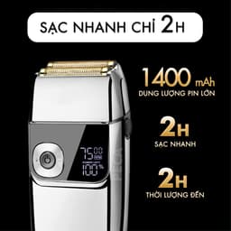 Thumbnail Máy cạo râu Kemei KM-2028 màn hình LCD thông minh 3 tốc độ cắt- có thể fade tóc - phân phối chính hãng 2