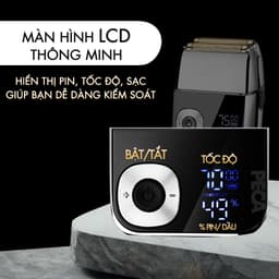 Thumbnail Máy cạo râu Kemei KM-2028 màn hình LCD thông minh 3 tốc độ cắt- có thể fade tóc - phân phối chính hãng 3