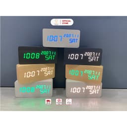 Thumbnail Đồng Hồ Gỗ Led Energy Green Lighting Hình Chữ Nhật DH-92 Hiển Thị Ngày Tháng Nhiệt Độ Cùng Lúc - Tặng pin - BH 1 Năm 1