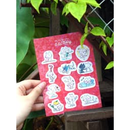 Thumbnail Sticker 12 biểu cảm của Mèo Trắng (tập 1) 1