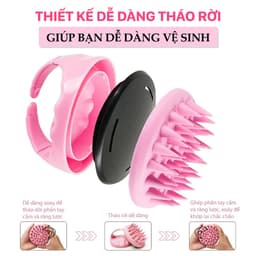 Thumbnail Lược gội đầu thư giãn Massage Vườn Thảo Mộc chất liệu gai silicone cao cấp, vỏ nhựa lúa mạch an toàn 1