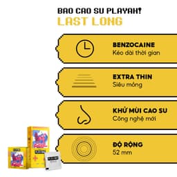 Thumbnail Combo 2 hộp/3 hộp Bao Cao Su PlayAh Last Long Siêu Mỏng Kéo Dài Thời Gian Hộp 10 bao size 52mm 3