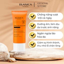 Thumbnail Kem chống nắng nâng tone giúp kiềm dầu và làm sáng da BLANICA Ultra Protect UV SunCream SPF50+ PA++++ 50g 2