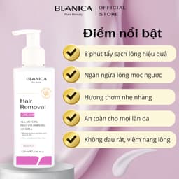 Thumbnail Kem tẩy lông BLANICA Hair Removal Cream tẩy sạch lông vùng kín, tay, chân, nách an toàn, không đau rát 120g 2