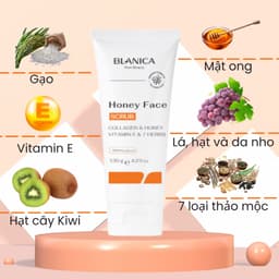 Thumbnail Tẩy tế bào chết da mặt chiết xuất mật ong lên men BLANICA Honey Facial Scrub giúp làn da mịn màng trắng sáng 120g 2