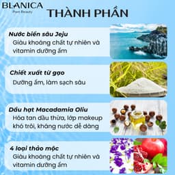 Thumbnail Dầu tẩy trang 2 lớp làm sạch sâu lớp trang điểm BLANICA, chiết xuất từ tinh chất biển Jeju 480ml 3