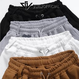 Thumbnail Quần short nam xốp tổ ong Dwin thể thao basic nam nữ oversize phong cách đường phố Hàn Quốc Ulzzang 2