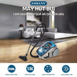 Thumbnail Máy hút bụi gia đình công suất lớn 2500W SOKANY SK-3372, lực hút mạnh giảm tiếng ồn 3