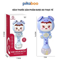 Thumbnail Đồ chơi xúc xắc gặm nướu cho bé cao cấp Pikaboo phát nhạc vui nhộn đèn sáng lấp lánh cao cấp an toàn 3