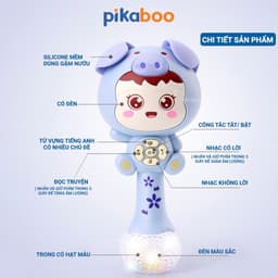 Thumbnail Đồ chơi xúc xắc gặm nướu cho bé cao cấp Pikaboo phát nhạc vui nhộn đèn sáng lấp lánh cao cấp an toàn 4