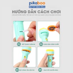 Thumbnail Đèn pin chiếu hình Pikaboo 24 hình ngộ nghĩnh đáng yêu gồm hình động vật siêu nhân hoa quả gần gũi 4