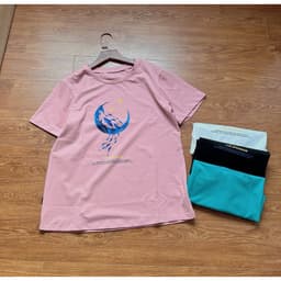 Thumbnail Áo phông chất liệu 100% cotton cao cấp thấm hút mồ hồi in hình trăng sao nhiều màufreesize đến 70kg 2