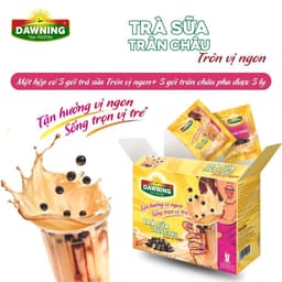 Thumbnail Combo 5 Hộp Trà sữa trân châu DAWNING Tròn vị ngon, thơm trà, tan đá vẫn ngon đậm đà 260g/hộp 4