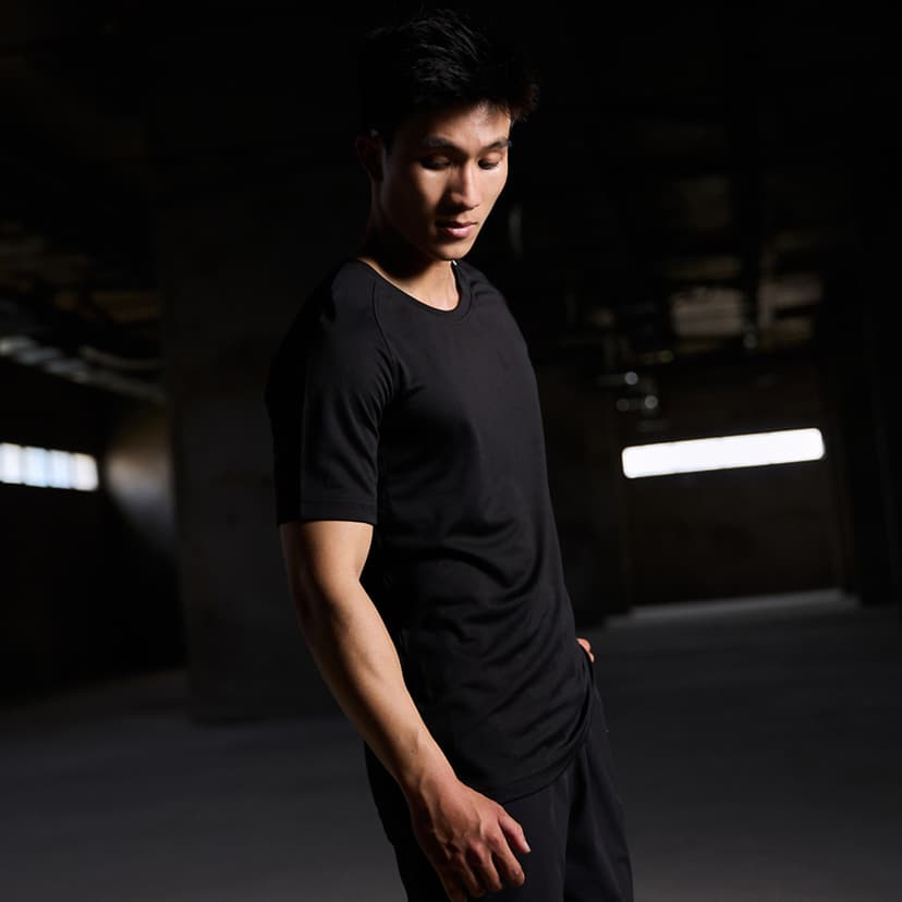 Ảnh Áo thể thao nam basic thấm hút nhanh khô thích hợp chạy bộ, tập gym, chơi thể thao Y2010 Beginner 01 23135 |YaMe| 1