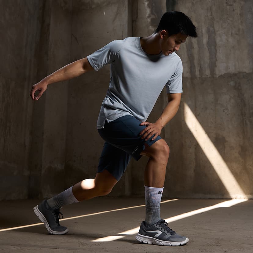 Ảnh Áo thể thao nam basic thấm hút nhanh khô thích hợp chạy bộ, tập gym, chơi thể thao Y2010 Beginner 01 23135 |YaMe| 2