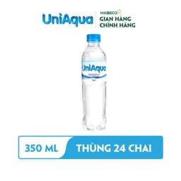 Thumbnail Thùng 24 chai nước uống đóng chai UniAqua - HABECO (350ml/chai) 1