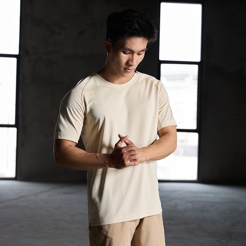 Ảnh Áo thể thao nam basic thấm hút nhanh khô thích hợp chạy bộ, tập gym, chơi thể thao Y2010 Beginner 01 23135 |YaMe| 4