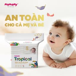 Thumbnail Khăn khô cao cấp cho bé Mamamy 100% sợi tự nhiên và rayon Tropical gói 160 tờ mềm, dai, sạch cực 3